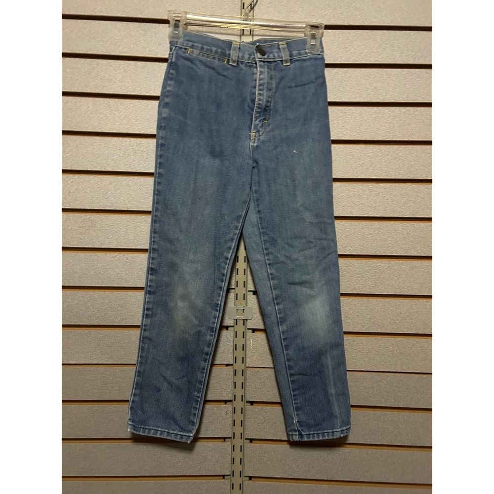 Jet‎ Set Vintage Kids Jeans 10 Light Wash Toucan Embroidered High Waist Denim